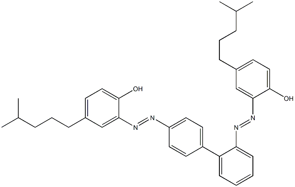 2,2'-[(1,1'-Biphenyl-2,4'-diyl)bis(azo)]bis[4-(4-methylpentyl)phenol] Structure