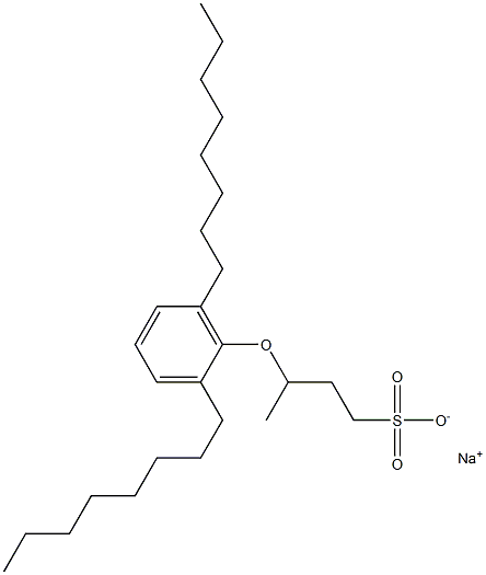 3-(2,6-Dioctylphenoxy)butane-1-sulfonic acid sodium salt 구조식 이미지