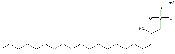 3-Hexadecylamino-2-hydroxy-1-propanesulfonic acid sodium salt 구조식 이미지