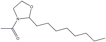 3-Acetyl-2-octyloxazolidine 구조식 이미지