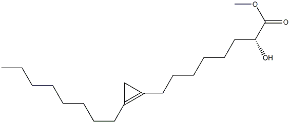 (2R)-2-Hydroxy-8-(2-octyl-1-cyclopropen-1-yl)octanoic acid methyl ester Structure