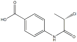 (-)-4-[[(S)-2-Chloropropionyl]amino]benzoic acid Structure