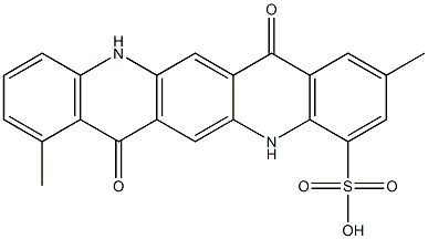 5,7,12,14-Tetrahydro-2,8-dimethyl-7,14-dioxoquino[2,3-b]acridine-4-sulfonic acid Structure