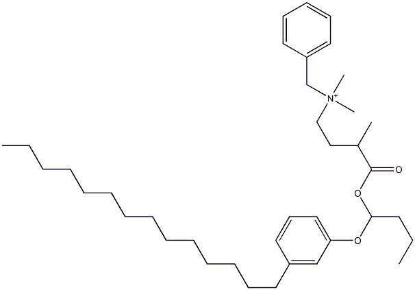 N,N-Dimethyl-N-benzyl-N-[3-[[1-(3-tetradecylphenyloxy)butyl]oxycarbonyl]butyl]aminium Structure