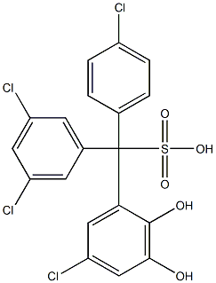 (4-Chlorophenyl)(3,5-dichlorophenyl)(5-chloro-2,3-dihydroxyphenyl)methanesulfonic acid 구조식 이미지