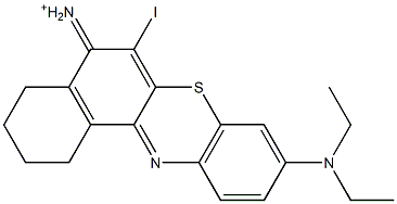 9-(Diethylamino)-1,2,3,4-tetrahydro-6-iodo-5H-benzo[a]phenothiazin-5-iminium Structure