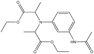 m-[N,N-Bis(1-ethoxycarbonylethyl)amino]acetanilide 구조식 이미지