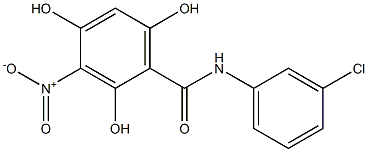 2,4,6-Trihydroxy-3-nitro-N-(3-chlorophenyl)benzamide 구조식 이미지