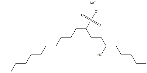 6-Hydroxyicosane-9-sulfonic acid sodium salt Structure