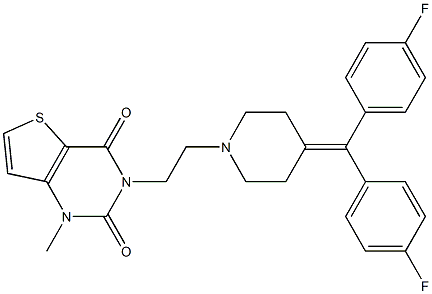 1-Methyl-3-[2-[4-[bis(4-fluorophenyl)methylene]piperidino]ethyl]thieno[3,2-d]pyrimidine-2,4(1H,3H)-dione Structure