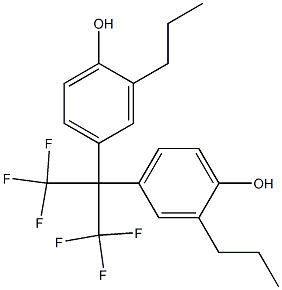 4,4'-(Hexafluoroisopropylidene)bis(2-propylphenol) Structure