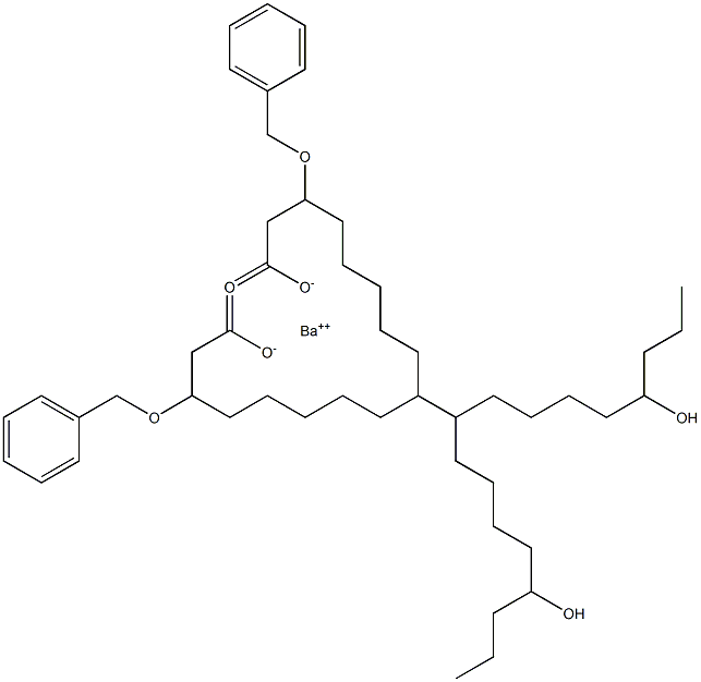 Bis(3-benzyloxy-15-hydroxystearic acid)barium salt Structure