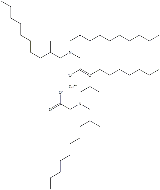 Bis[N,N-bis(2-methyldecyl)glycine]calcium salt 구조식 이미지