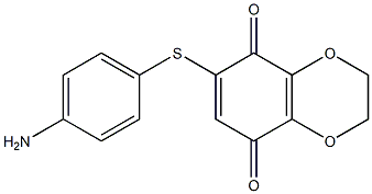 2,3-Dihydro-6-(4-aminophenylthio)-1,4-benzodioxin-5,8-dione Structure