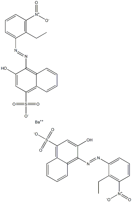 Bis[1-[(2-ethyl-3-nitrophenyl)azo]-2-hydroxy-4-naphthalenesulfonic acid]barium salt Structure