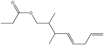 Propionic acid 2,3-dimethyl-4,7-octadienyl ester 구조식 이미지