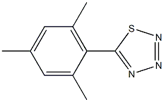 5-(2,4,6-Trimethylphenyl)-1,2,3,4-thiatriazole 구조식 이미지