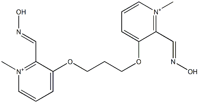 3,3'-[1,3-Propanediylbis(oxy)]bis[2-(hydroxyiminomethyl)-1-methylpyridinium] 구조식 이미지