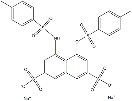 4-Tosylamino-5-tosyloxy-2,7-naphthalenedisulfonic acid disodium salt 구조식 이미지