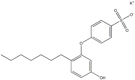 3'-Hydroxy-6'-heptyl[oxybisbenzene]-4-sulfonic acid potassium salt 구조식 이미지