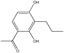 2-Propyl-4-acetylbenzene-1,3-diol Structure