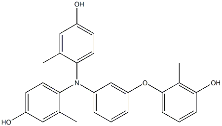 N,N-Bis(4-hydroxy-2-methylphenyl)-3-(3-hydroxy-2-methylphenoxy)benzenamine 구조식 이미지