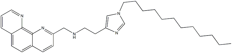 2-[[2-(1-Dodecyl-1H-imidazol-4-yl)ethylamino]methyl]-1,10-phenanthroline 구조식 이미지