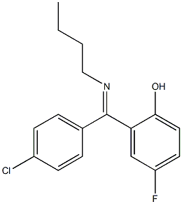 N-Butyl(4-chlorophenyl)(2-hydroxy-5-fluorophenyl)methanimine 구조식 이미지