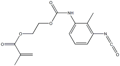 Methacrylic acid 2-[(3-isocyanato-2-methylphenyl)carbamoyloxy]ethyl ester 구조식 이미지