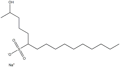 2-Hydroxyhexadecane-6-sulfonic acid sodium salt 구조식 이미지