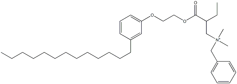 N,N-Dimethyl-N-benzyl-N-[2-[[2-(3-tridecylphenyloxy)ethyl]oxycarbonyl]butyl]aminium Structure