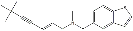 (2E)-N-Methyl-N-[(benzo[b]thiophene-5-yl)methyl]-6,6-dimethyl-2-heptene-4-yne-1-amine 구조식 이미지