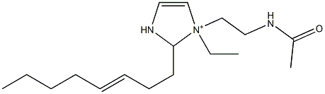 1-[2-(Acetylamino)ethyl]-1-ethyl-2-(3-octenyl)-4-imidazoline-1-ium 구조식 이미지