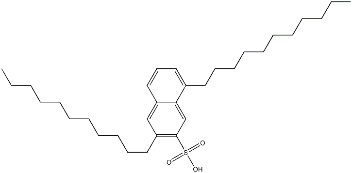 3,8-Diundecyl-2-naphthalenesulfonic acid Structure