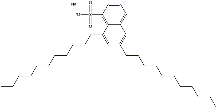 6,8-Diundecyl-1-naphthalenesulfonic acid sodium salt 구조식 이미지