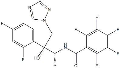 N-[(1R,2R)-2-(2,4-Difluorophenyl)-2-hydroxy-1-methyl-3-(1H-1,2,4-triazol-1-yl)propyl]-2,3,4,5,6-pentafluorobenzamide Structure