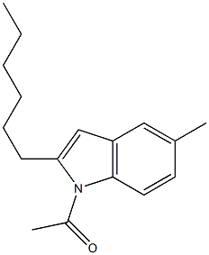 1-Acetyl-5-methyl-2-hexyl-1H-indole Structure