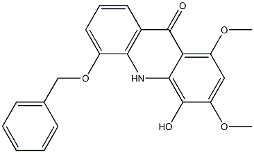 4-Hydroxy-1,3-dimethoxy-5-(benzyloxy)acridin-9(10H)-one Structure