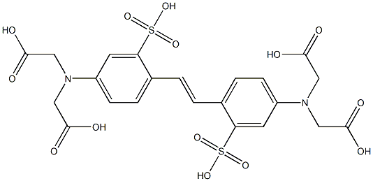 1,2-Ethenediylbis[(3-sulfo-p-phenylene)nitrilo]tetraacetic acid 구조식 이미지