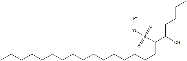5-Hydroxydocosane-6-sulfonic acid potassium salt 구조식 이미지