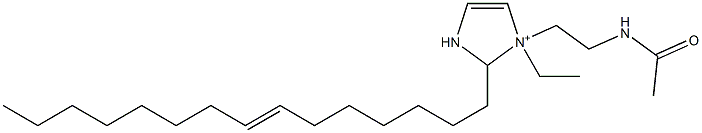 1-[2-(Acetylamino)ethyl]-1-ethyl-2-(7-pentadecenyl)-4-imidazoline-1-ium Structure