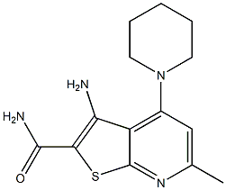 3-Amino-4-piperidino-6-methylthieno[2,3-b]pyridine-2-carboxamide 구조식 이미지