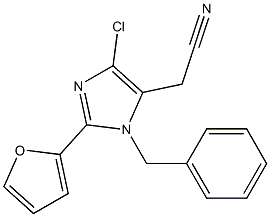 1-Benzyl-2-(2-furyl)-4-chloro-1H-imidazole-5-acetonitrile Structure
