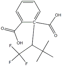 (+)-Phthalic acid hydrogen 1-[(R)-1-trifluoromethyl-2,2-dimethylpropyl] ester 구조식 이미지