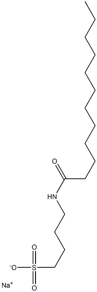 4-Lauroylamino-1-butanesulfonic acid sodium salt 구조식 이미지