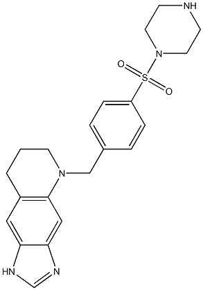 5,6,7,8-Tetrahydro-5-[4-(1-piperazinylsulfonyl)benzyl]-1H-imidazo[4,5-g]quinoline 구조식 이미지
