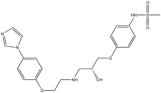 N-[4-[[(2R)-2-Hydroxy-3-[2-[4-(1H-imidazol-1-yl)phenoxy]ethylamino]propyl]oxy]phenyl]methanesulfonamide Structure