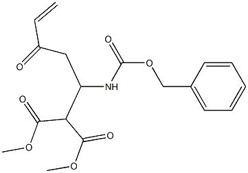 2-[1-[(Benzyloxycarbonyl)amino]-3-oxo-4-pentenyl]malonic acid dimethyl ester 구조식 이미지