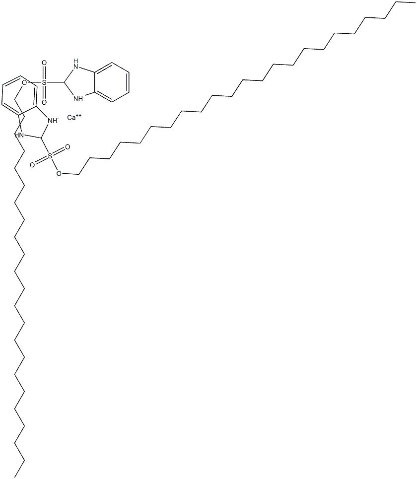 Bis(2,3-dihydro-2-tricosyl-1H-benzimidazole-2-sulfonic acid)calcium salt Structure