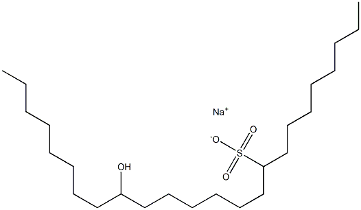 16-Hydroxytetracosane-9-sulfonic acid sodium salt 구조식 이미지